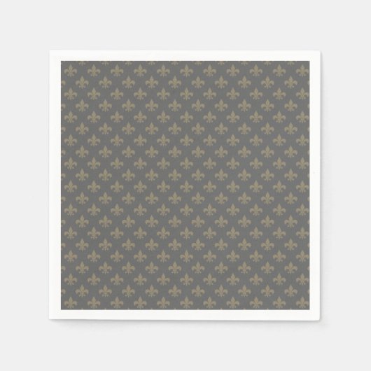 Fleur de lis Pattern + uw afbeelding of tekst Servetten (Voorkant)