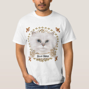 Fleur De Lis Perzische Kat T-shirt