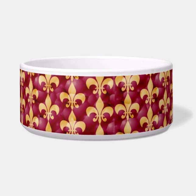 Fleur de Lis Pet Bowl Voerbakje (Voorkant)