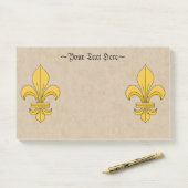 Fleur-de-lis Post-it® Notes (Op bureau)