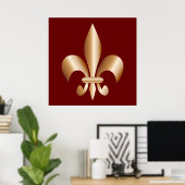 Fleur de lis poster (Thuiskantoor)