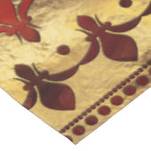 Fleur-de-lis Red Marble en Gold Tafelkleed (Gekanteld)