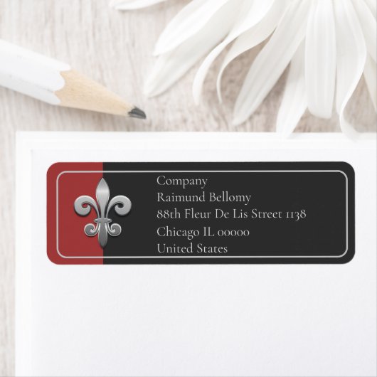 Fleur De Lis Return Address Label (Insitu)