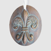 Fleur De Lis, Revêtement De Cuivre Vieilli Imprimé (devant)