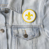 Fleur de Lis Ronde Button 5,7 Cm (In situ)