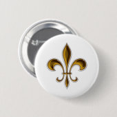 Fleur De Lis Ronde Button 5,7 Cm (Voorkant /achterkant)