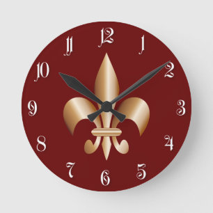 Fleur de lis ronde klok