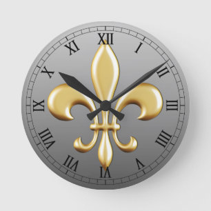 Fleur de Lis Ronde Klok