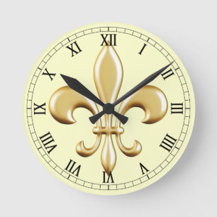 Fleur de Lis Ronde Klok