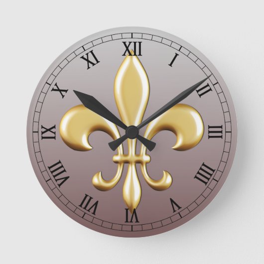 Fleur de Lis Ronde Klok (Voorkant)