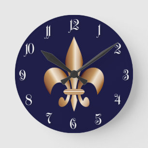 Fleur de lis ronde klok