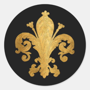 Fleur-de-lis Ronde Sticker