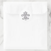 fleur de lis ronde sticker (Tas)