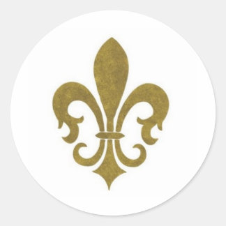 FLEUR DE LIS RONDE STICKER