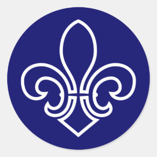 Fleur de Lis Ronde Sticker