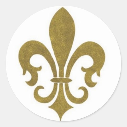 FLEUR DE LIS RONDE STICKER (Voorkant)