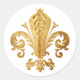 Fleur-de-lis Ronde Sticker