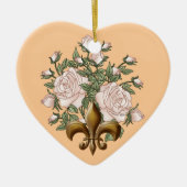 Fleur De Lis Roos aangepaste ornamenten (Voorkant)