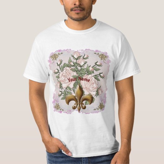 Fleur De Lis Roos T-shirts (Voorkant)