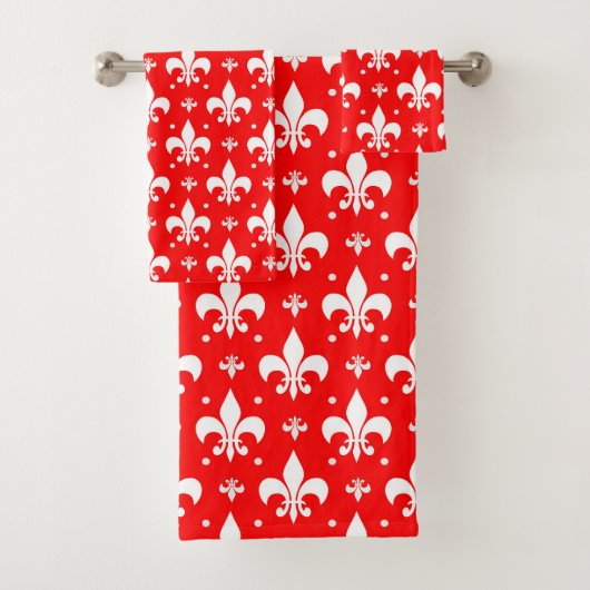 Fleur de lis rouge Motif (En situation)