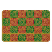 Fleur de Lis Rouge Vert Vacances Magnet (Horizontal)