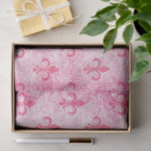 Fleur de Lis Roze Decoupage papier (Geschenk)