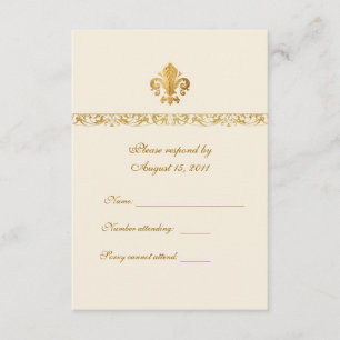 Fleur de lis RSVP à thème