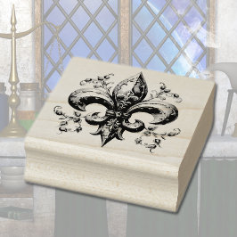 Fleur de Lis Rubber Stamp Rubberstempel