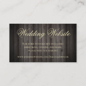 Fleur de Lis Rustic Lights | Boho Wedding Website Informatiekaartje (Achterkant)