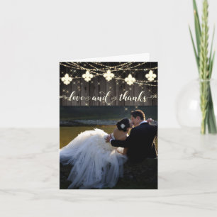 Fleur de Lis Rustic Lights   Foto's en Bedankkaart