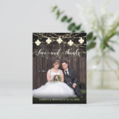 Fleur de Lis Rustic Lights | Foto's en Bedankt Briefkaart (Staand voorkant)