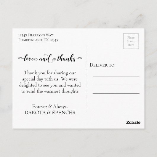 Fleur de Lis Rustic Lights | Foto's en Bedankt Briefkaart (Achterkant)