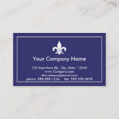 Fleur de Lis Sapphire Visitekaartjes (Achterkant)