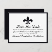 Fleur de Lis Save the Date (Voorkant / Achterkant)