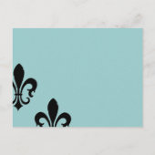 Fleur de lis Save the Date Briefkaart (Achterkant)