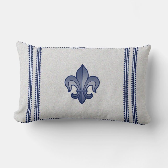 Fleur de lis Schotse ruit Kussen (Voorkant)