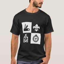 Fleur de lis Scouting Campfire Compass