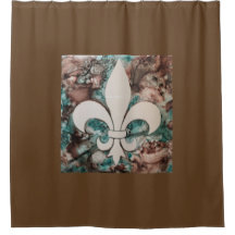 Fleur De Lis Shower Curtain