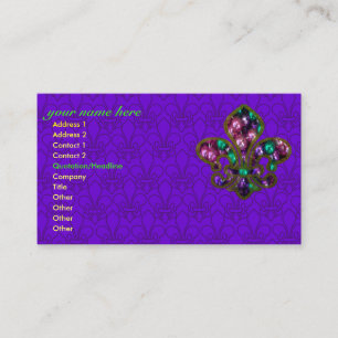 Fleur de Lis-sjabloon voor visitekaartjes
