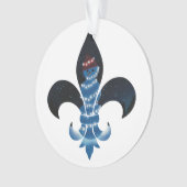 Fleur De Lis Snowman avec lumières sur Acrylique (devant)