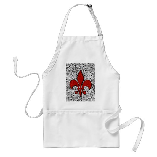fleur de lis standaard schort (Voorkant)