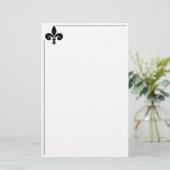 Fleur De Lis Stationery Paper Briefpapier (Staand voorkant)