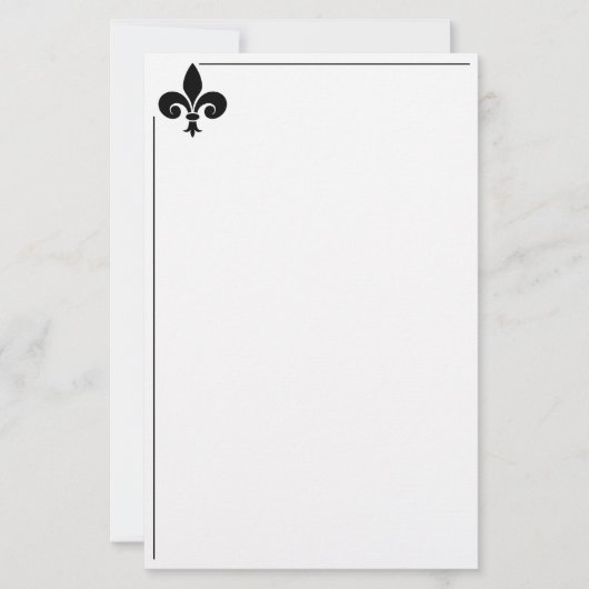 Fleur De Lis Stationery Paper Briefpapier (Voorkant)