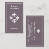 Fleur de Lis Steel Visitekaartjes (Voorkant / Achterkant)