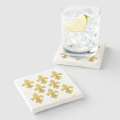 Fleur-de-lis Stenen Onderzetter (Zijkant)