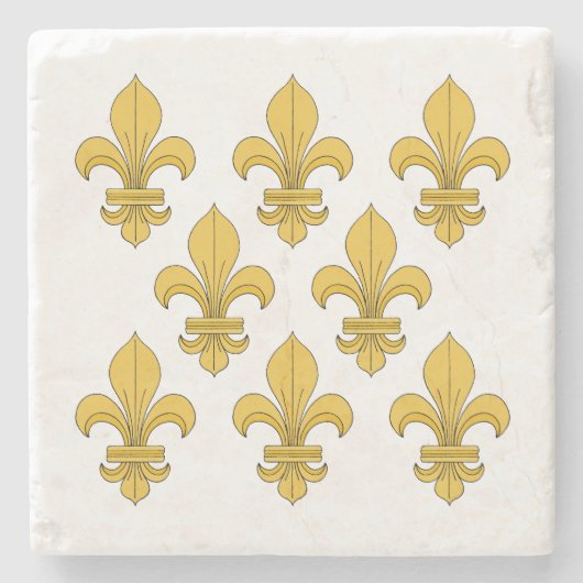Fleur-de-lis Stenen Onderzetter (Voorkant)