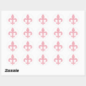Fleur de lis stickers En vichy rose (Feuille)