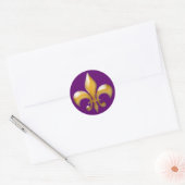 Fleur de Lis Stickers in Paarse en gouden (Envelop)