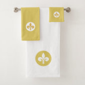 Fleur de Lis sur Golden & White (En situation)