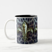 Fleur de lis sur la tasse de léopard (Gauche)